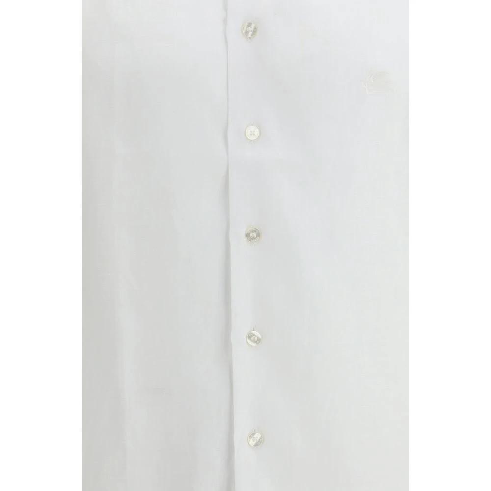 Etro White Linen Dress Shirt by Etro