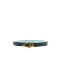 Ceinture Bottega Veneta en cuir bleu, modèle standard