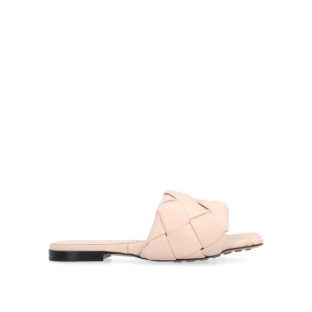Bottega Veneta Multicolor Leather Flat Sandals by Bottega Veneta