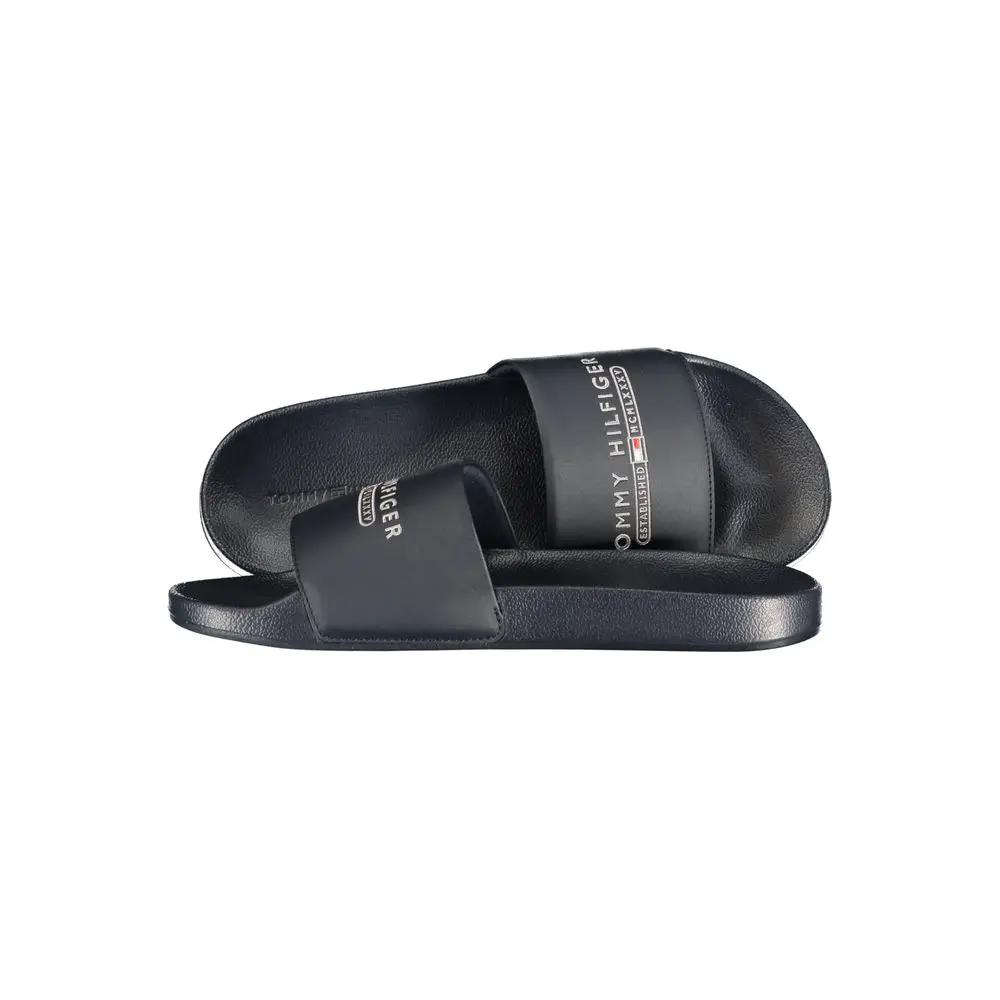 Tommy Hilfiger Blue Polyurethane Men Slipper