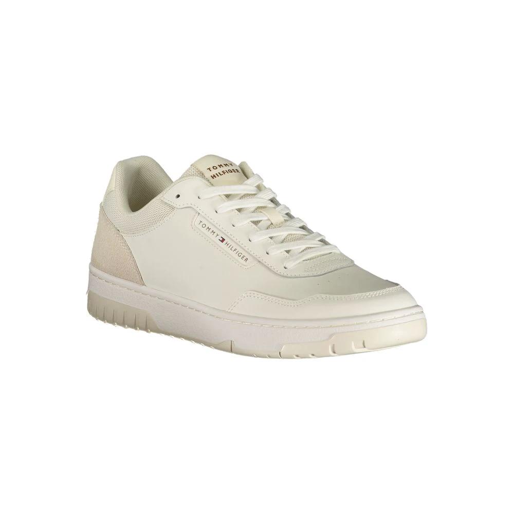 Tommy Hilfiger White Polyurethane Men's Sneaker Tommy Hilfiger