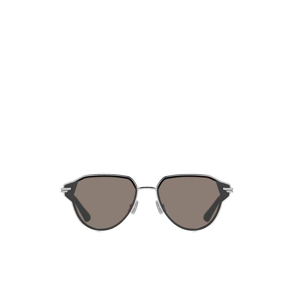 Lunettes de soleil Bottega Veneta en métal argenté