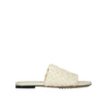 Bottega Veneta White Lamb Leather Mules by Bottega Veneta