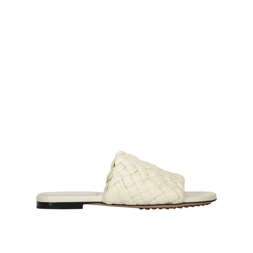 Bottega Veneta White Lamb Leather Mules by Bottega Veneta