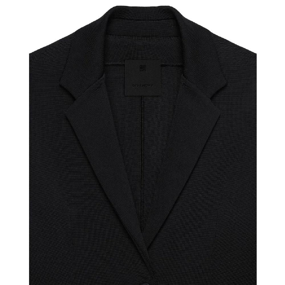 Givenchy Black Elastane Blazer by Givenchy