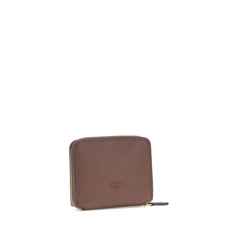 Portefeuille PINKO Bos Taurus en cuir de veau marron