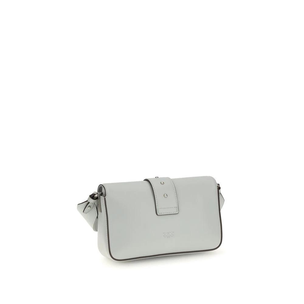 PINKO Gray Calf Leather Bos Taurus Shoulder Bag by PINKO