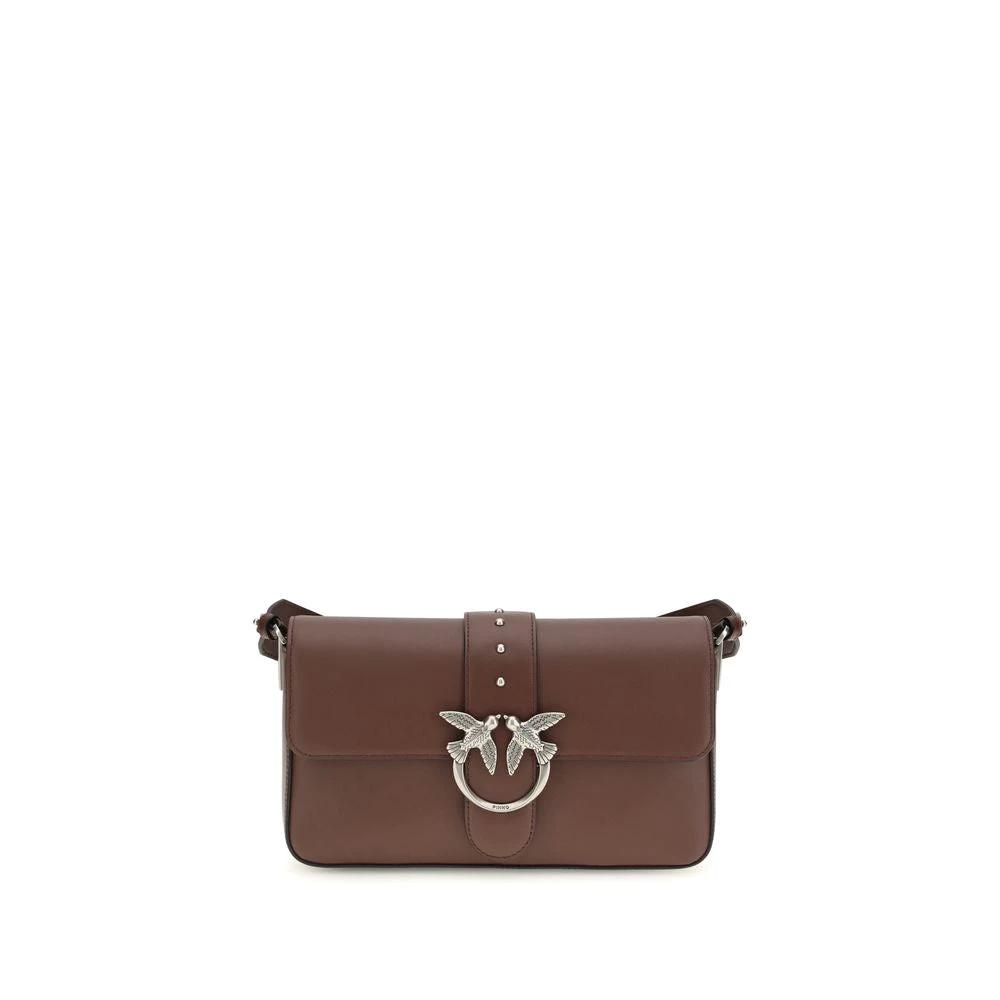 PINKO Brown Leather Shoulder Bag by PINKO