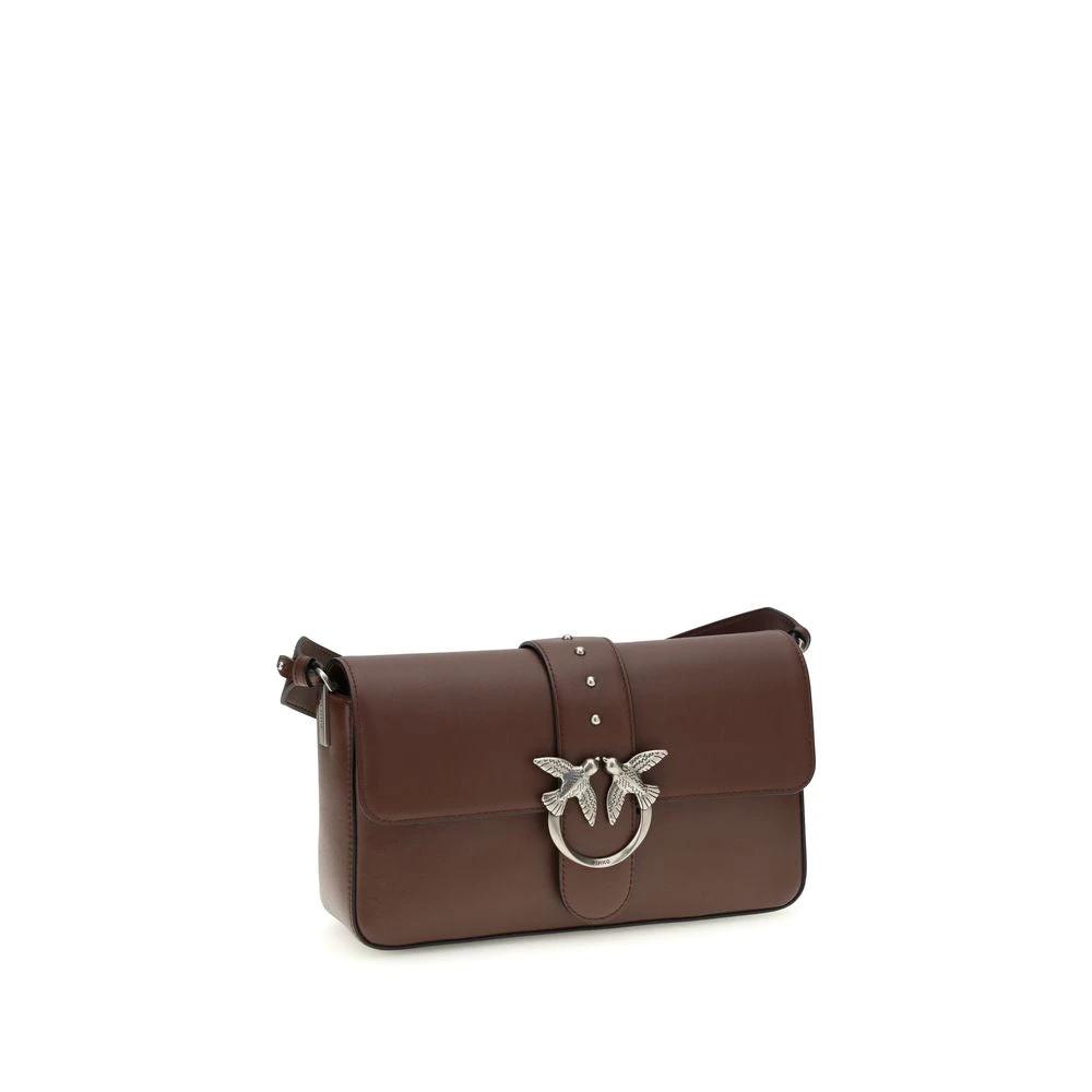 PINKO Brown Leather Shoulder Bag by PINKO