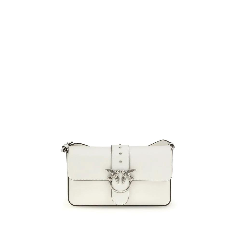 PINKO White Leather Shoulder Bag by PINKO