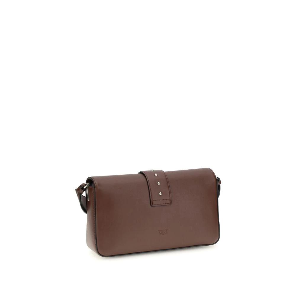 PINKO Brown Leather Shoulder Bag by PINKO