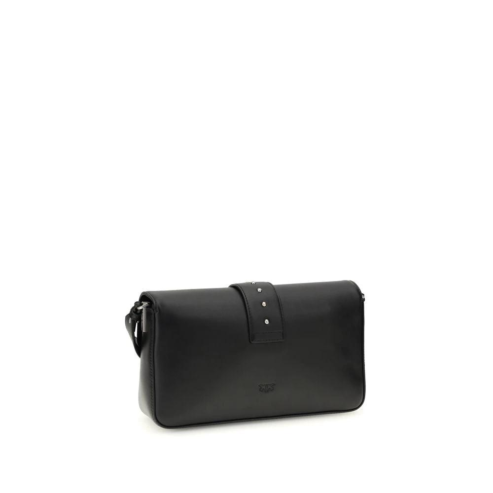 PINKO Black Leather Shoulder Bag by PINKO