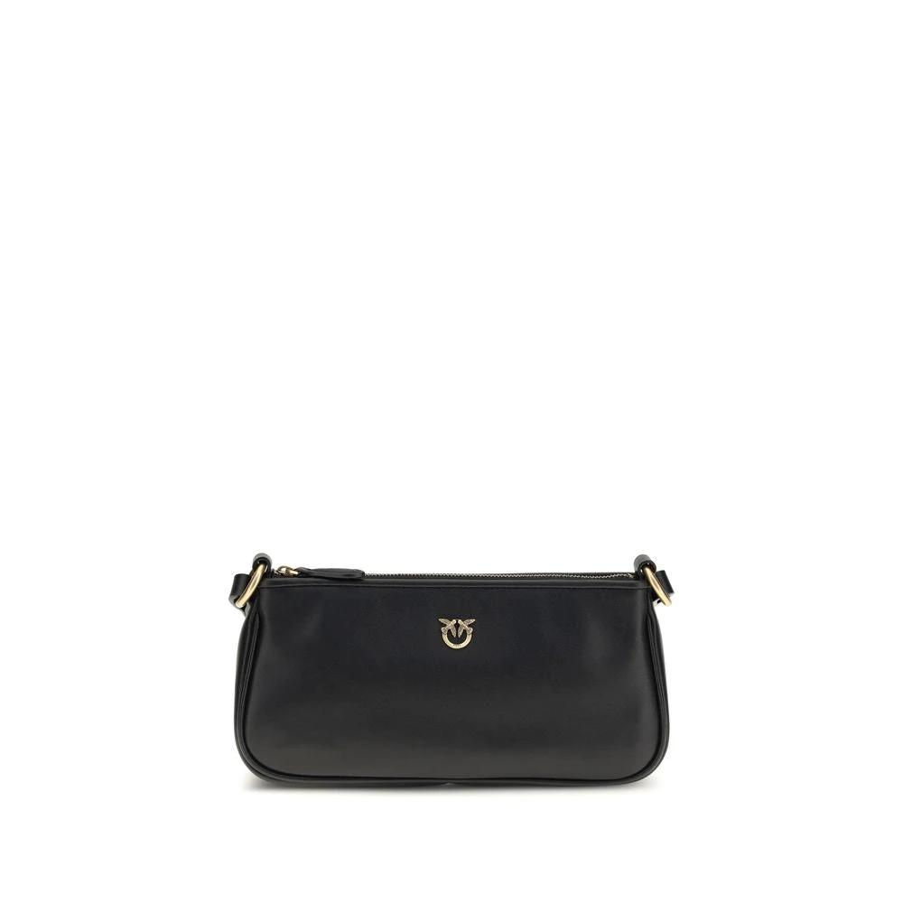 PINKO Black Calf Leather Bos Taurus Shoulder Bag by PINKO