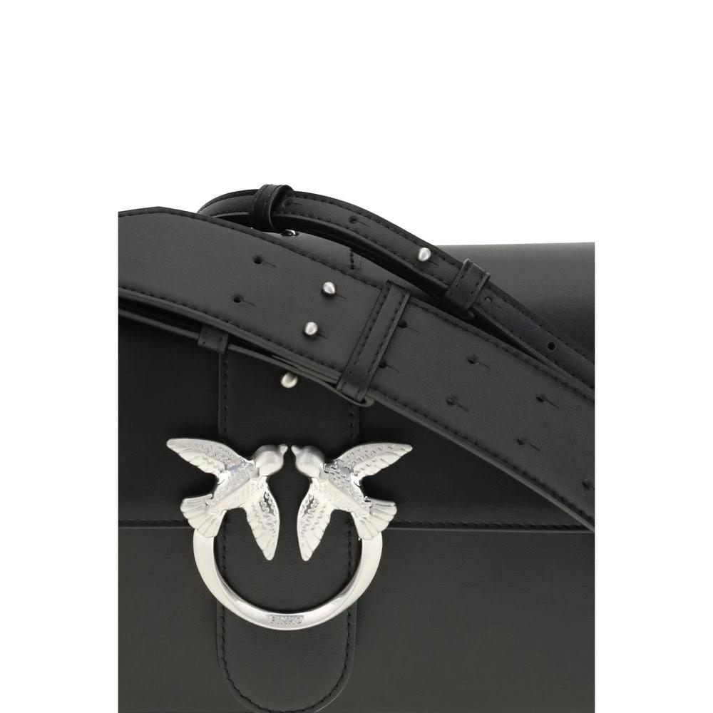 PINKO Black Leather Shoulder Bag by PINKO