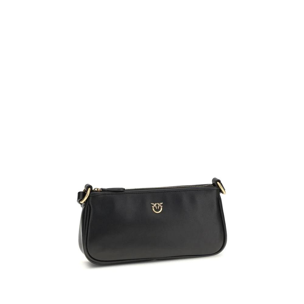 PINKO Black Calf Leather Bos Taurus Shoulder Bag by PINKO