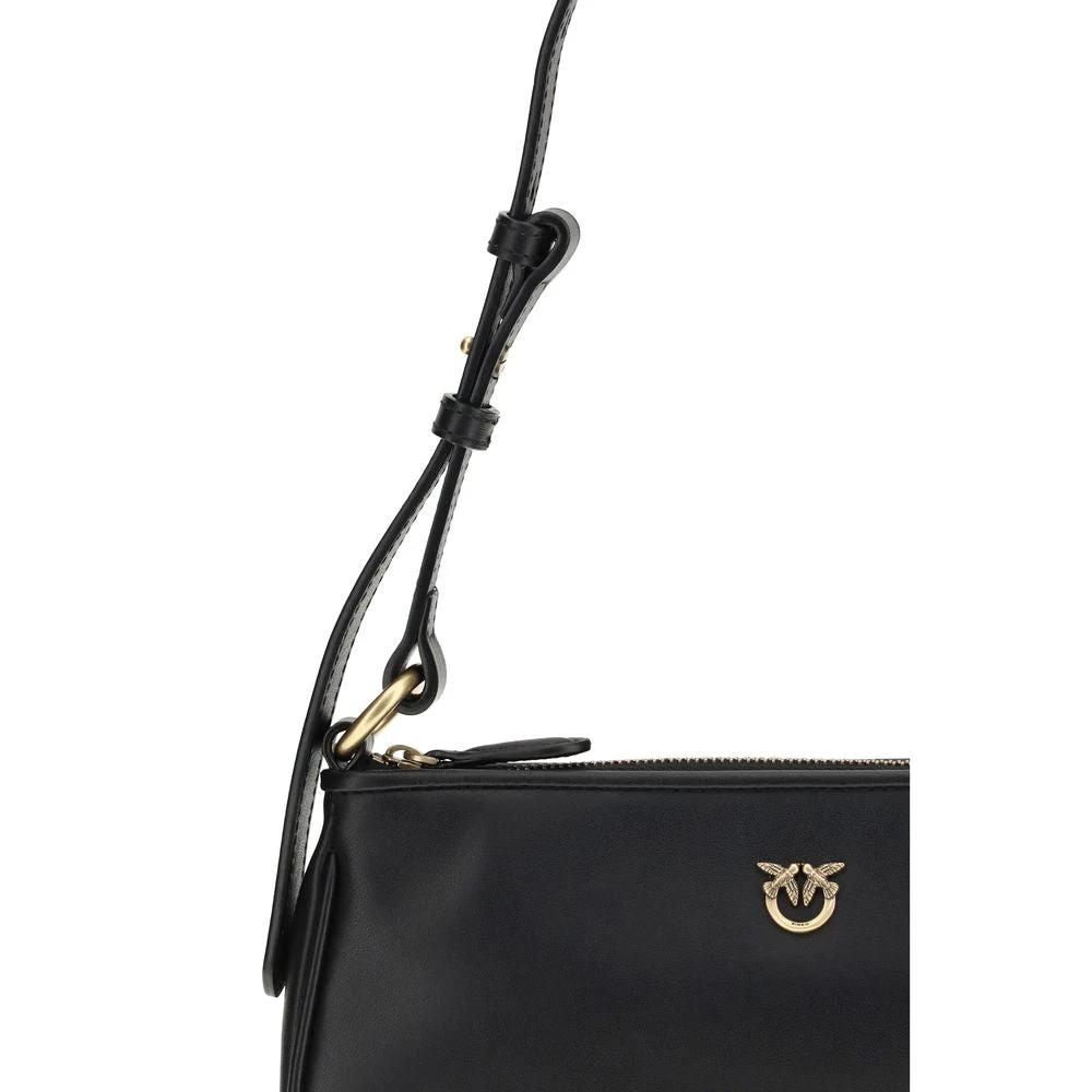 PINKO Black Calf Leather Bos Taurus Shoulder Bag by PINKO
