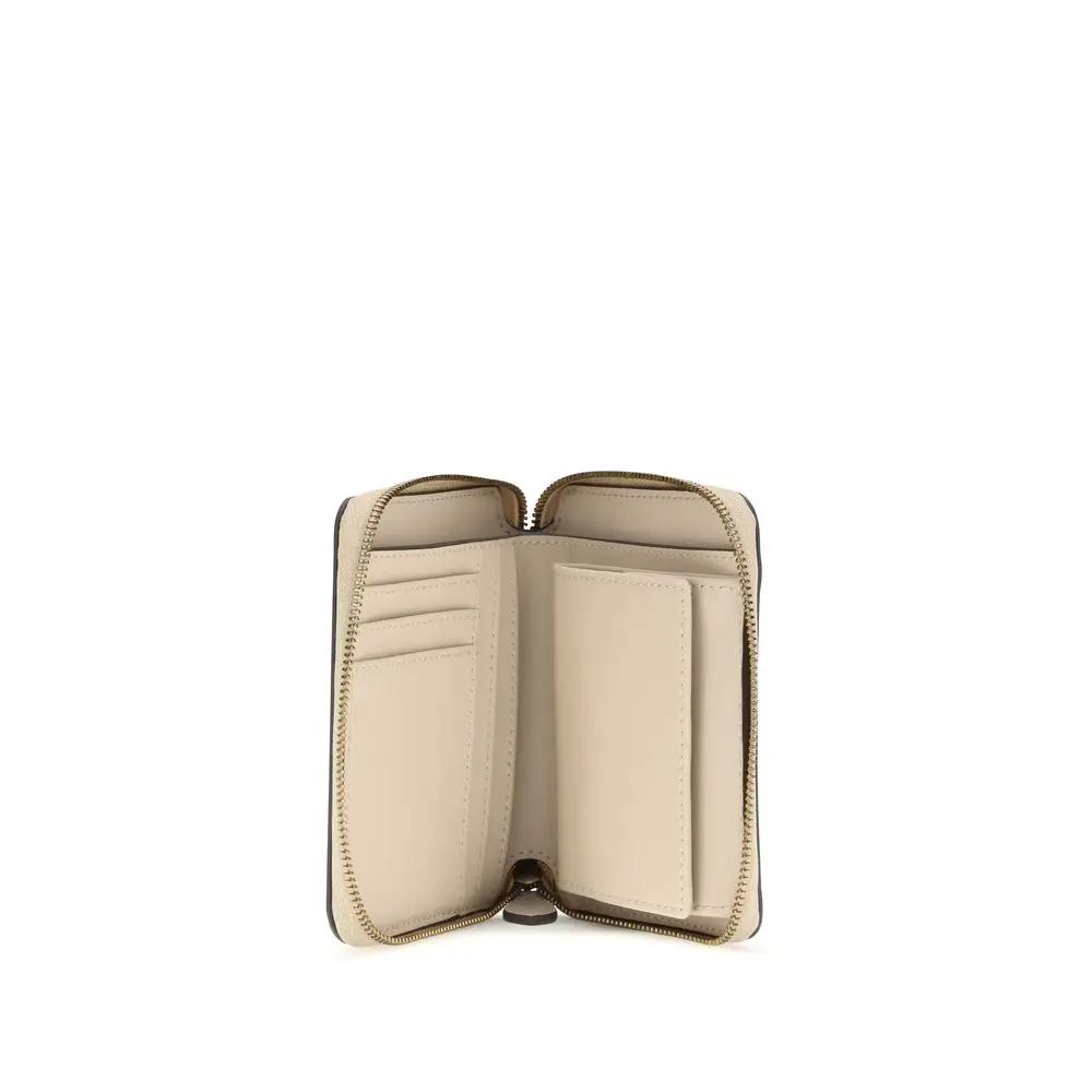 Portefeuille PINKO Bos Taurus en cuir de veau beige
