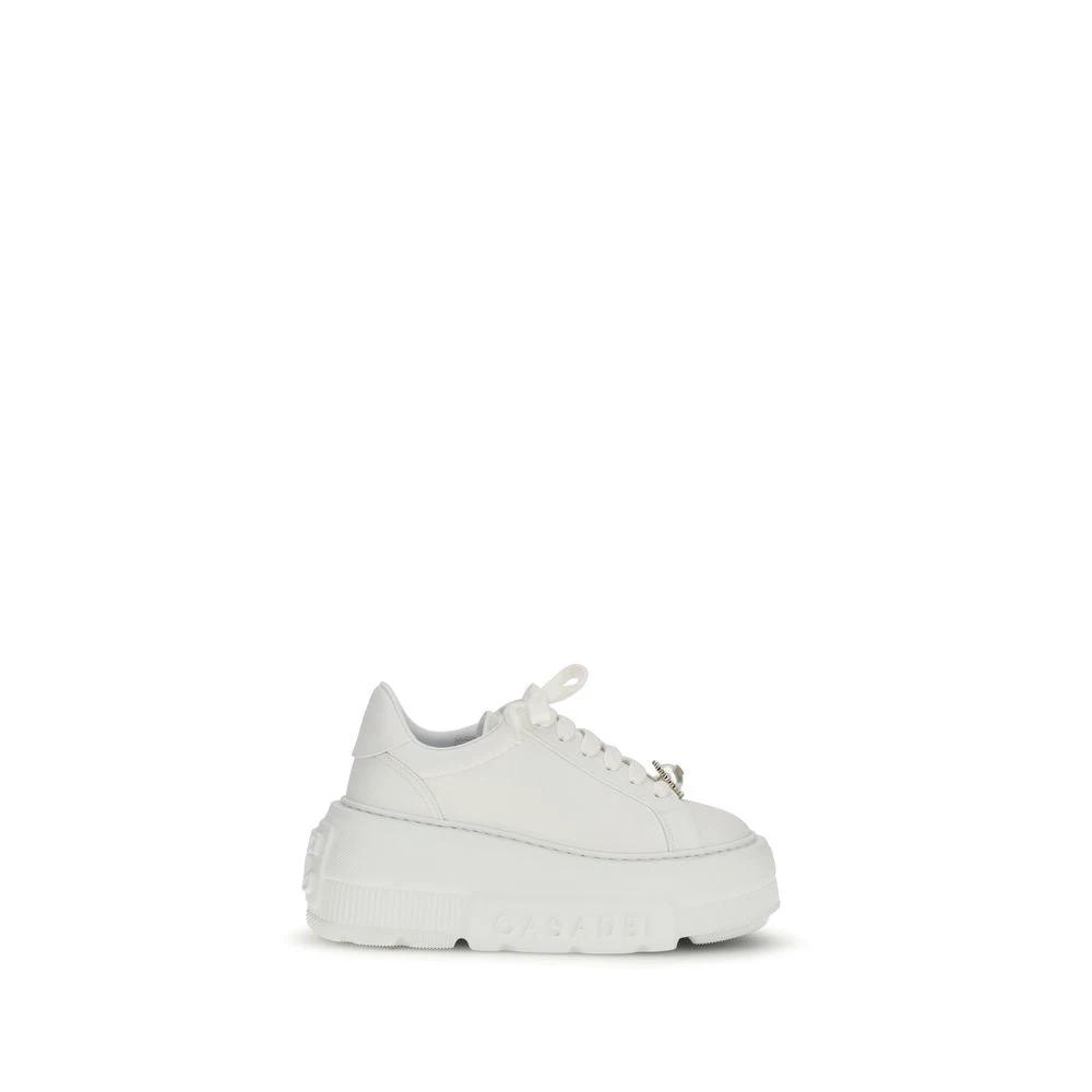 Casadei White Rubber Platform Sneakers by Casadei