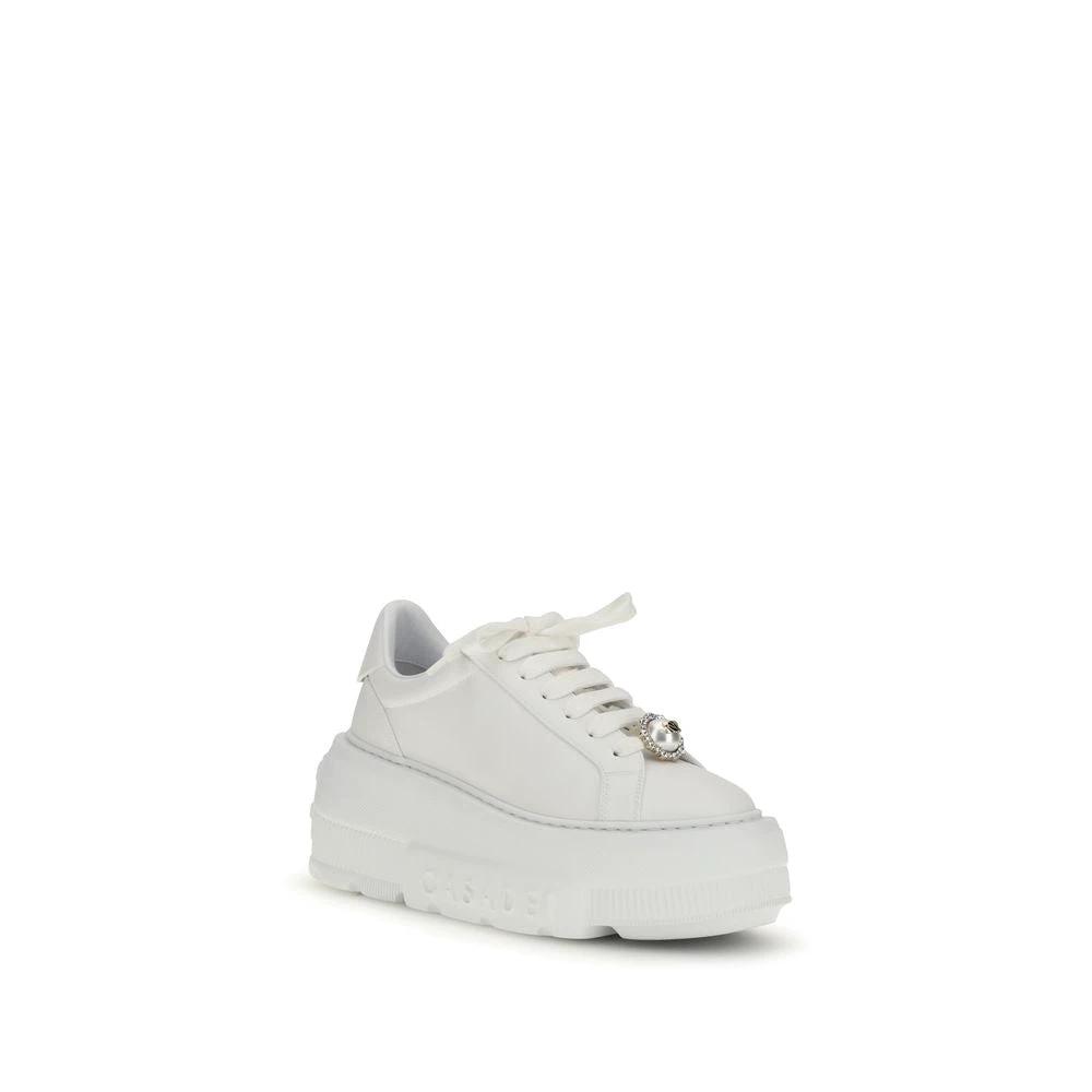 Casadei White Rubber Platform Sneakers by Casadei