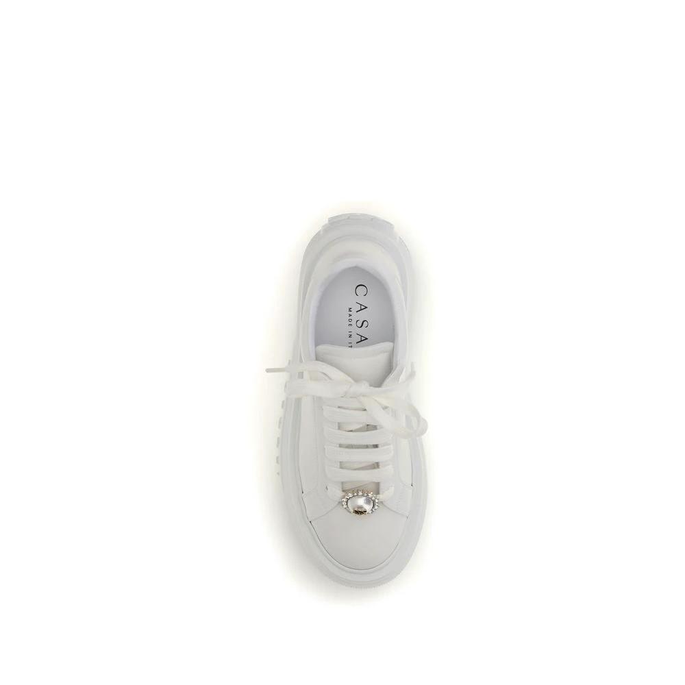 Casadei White Rubber Platform Sneakers by Casadei