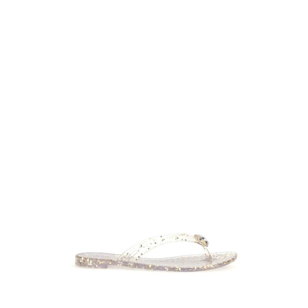 Casadei Gold Polyurethane Flat Sandals by Casadei