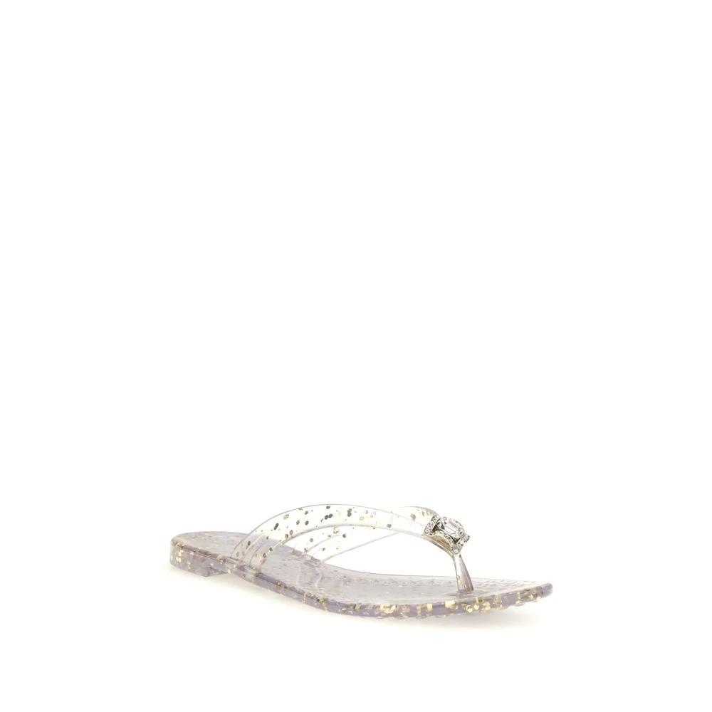 Casadei Gold Polyurethane Flat Sandals by Casadei