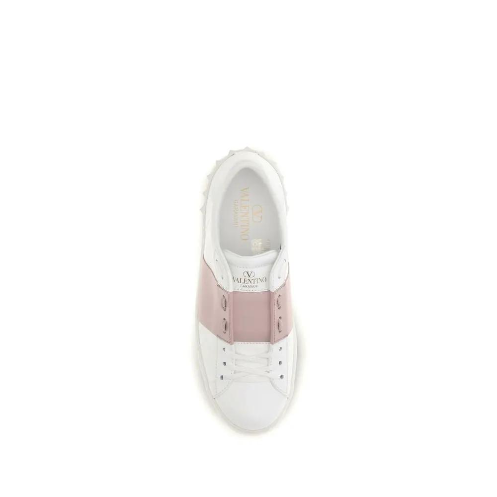 Valentino Garavani White Calf Leather Bos Taurus Sneakers