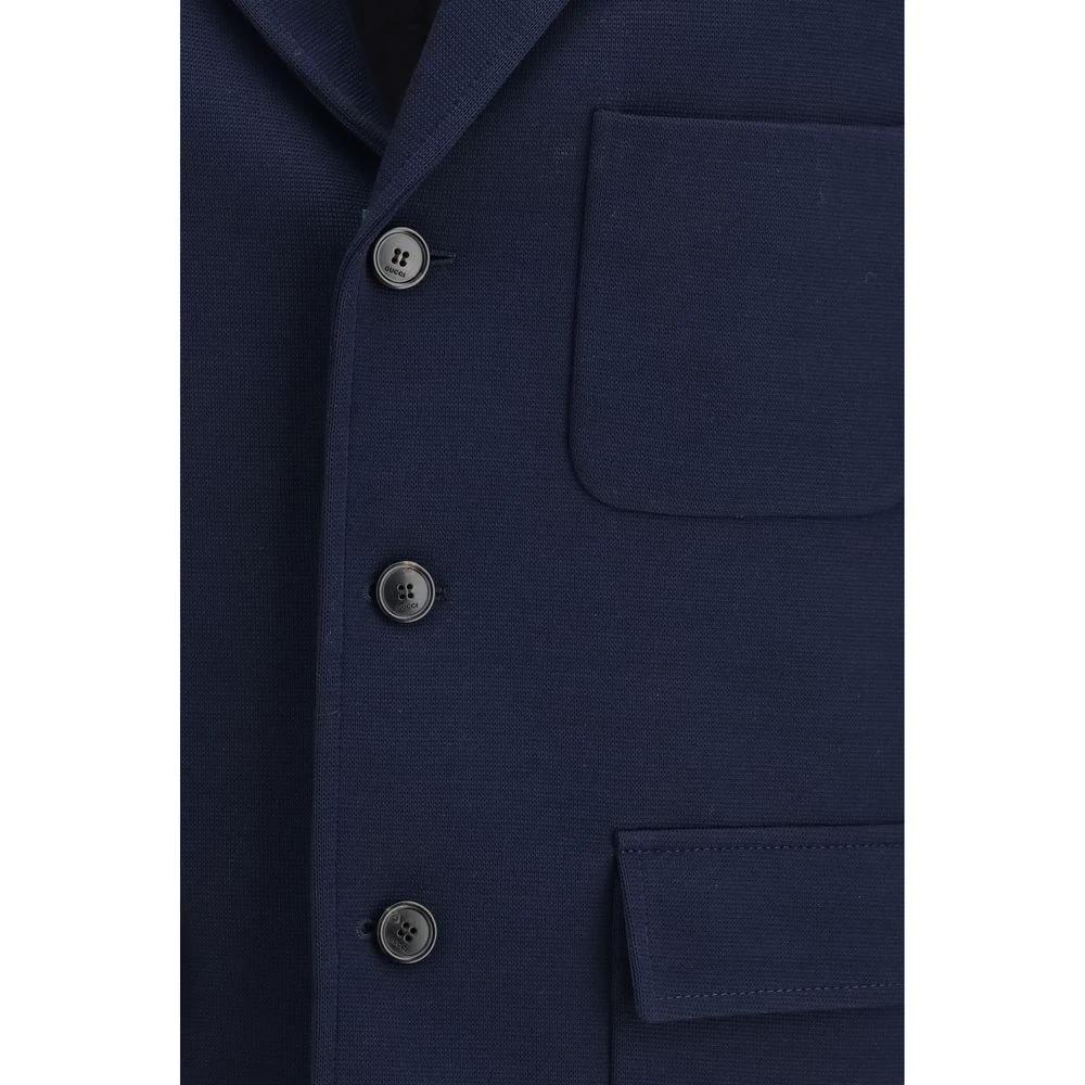 Gucci Blue Cotton Coat by Gucci