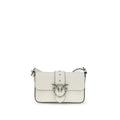 PINKO White Calf Leather Bos Taurus Shoulder Bag by PINKO