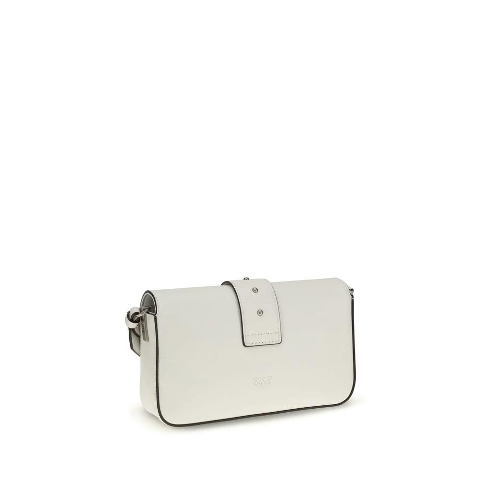 PINKO White Calf Leather Bos Taurus Shoulder Bag by PINKO