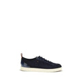 Baskets basses Santoni Bos Taurus en cuir de veau bleu