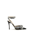 MACH & MACH Black Silk High Heel Pumps by MACH & MACH
