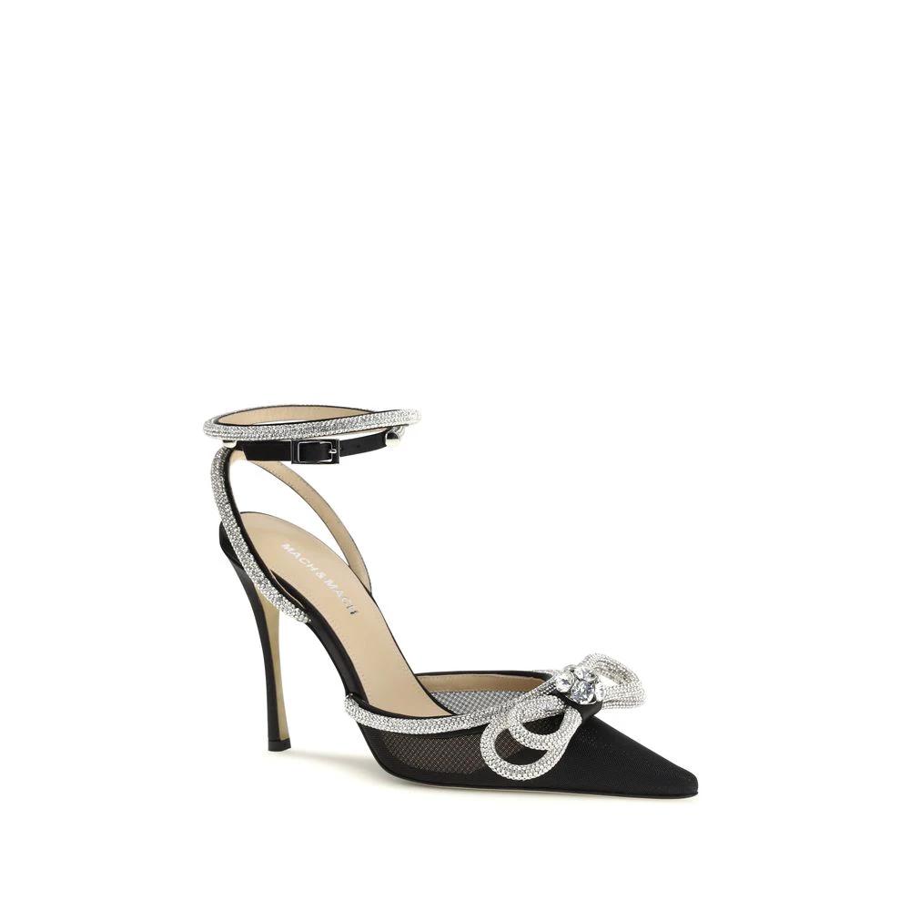 MACH & MACH Black Silk High Heel Pumps by MACH & MACH