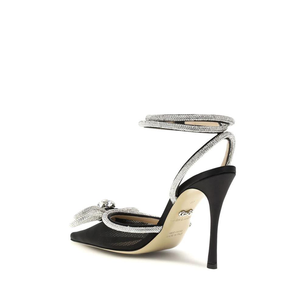 MACH & MACH Black Silk High Heel Pumps by MACH & MACH