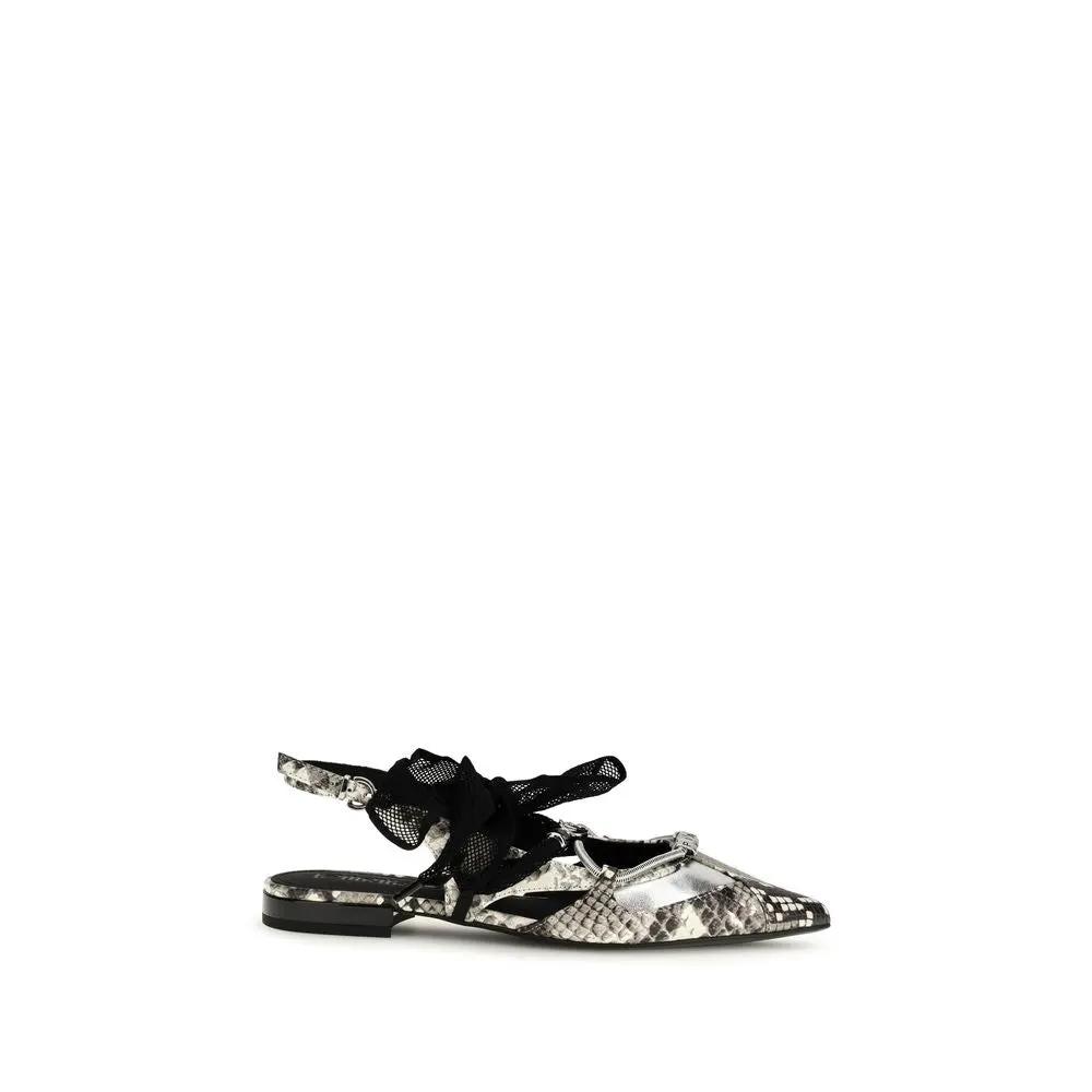 PINKO PINKO Multicolor Calf Leather Bos Taurus Ballet Flats