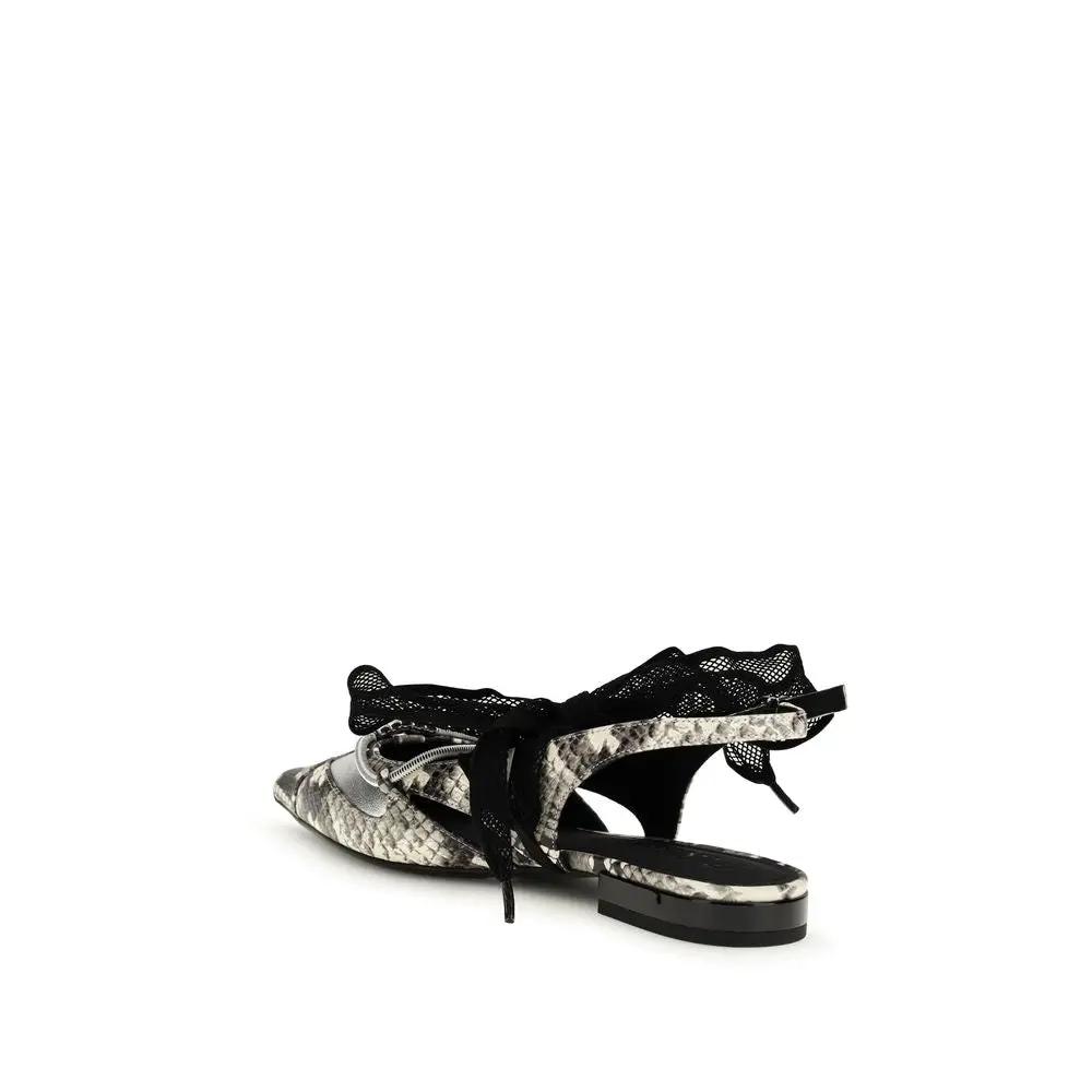 PINKO PINKO Multicolor Calf Leather Bos Taurus Ballet Flats
