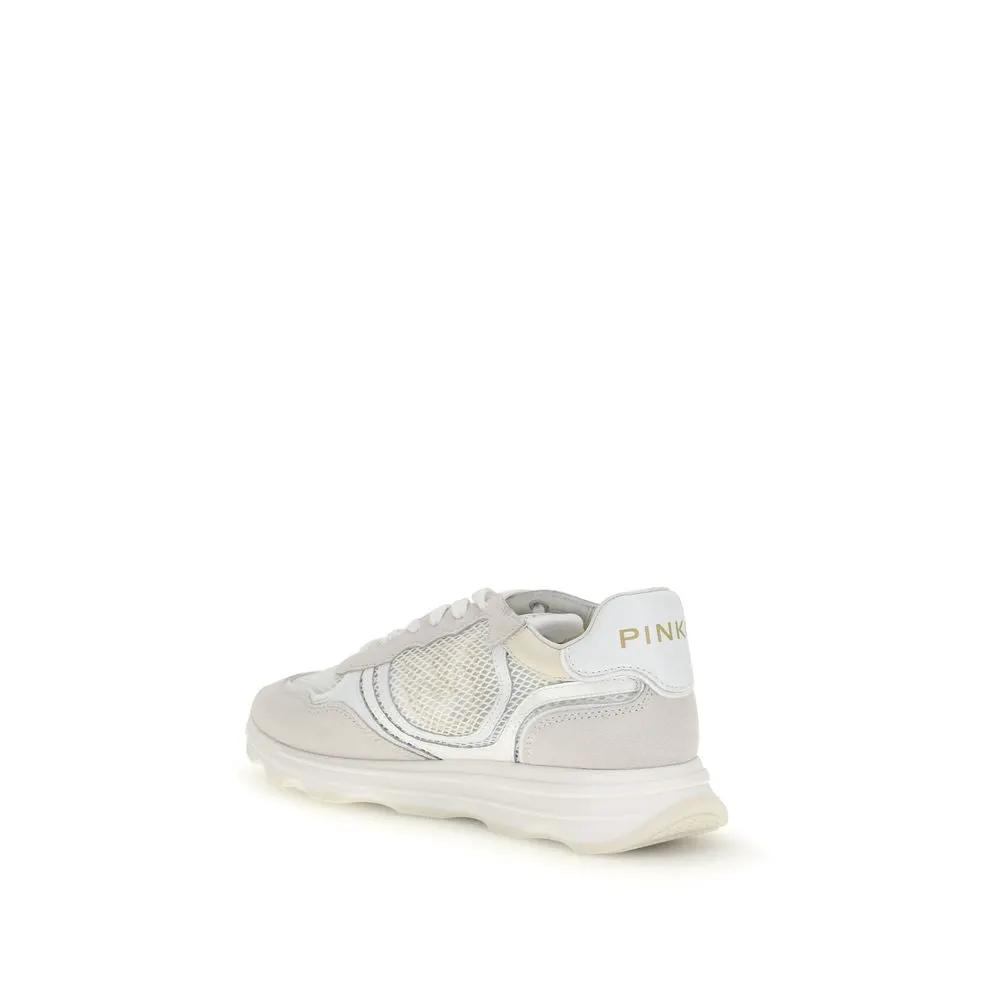 Baskets de sport PINKO Bos Taurus en cuir de veau blanc