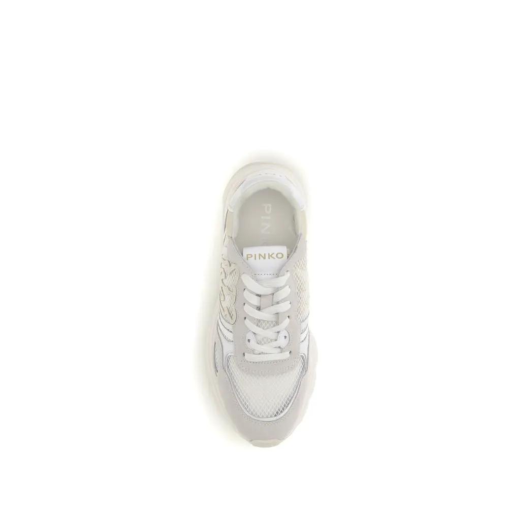 Baskets de sport PINKO Bos Taurus en cuir de veau blanc