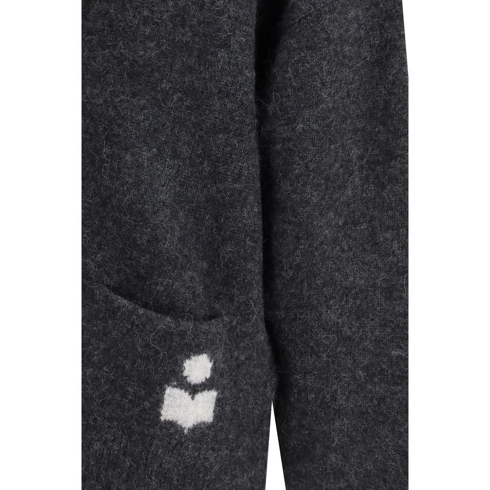 Marant Etoile Cardigan Gris Alpaga Vicugna Pacos