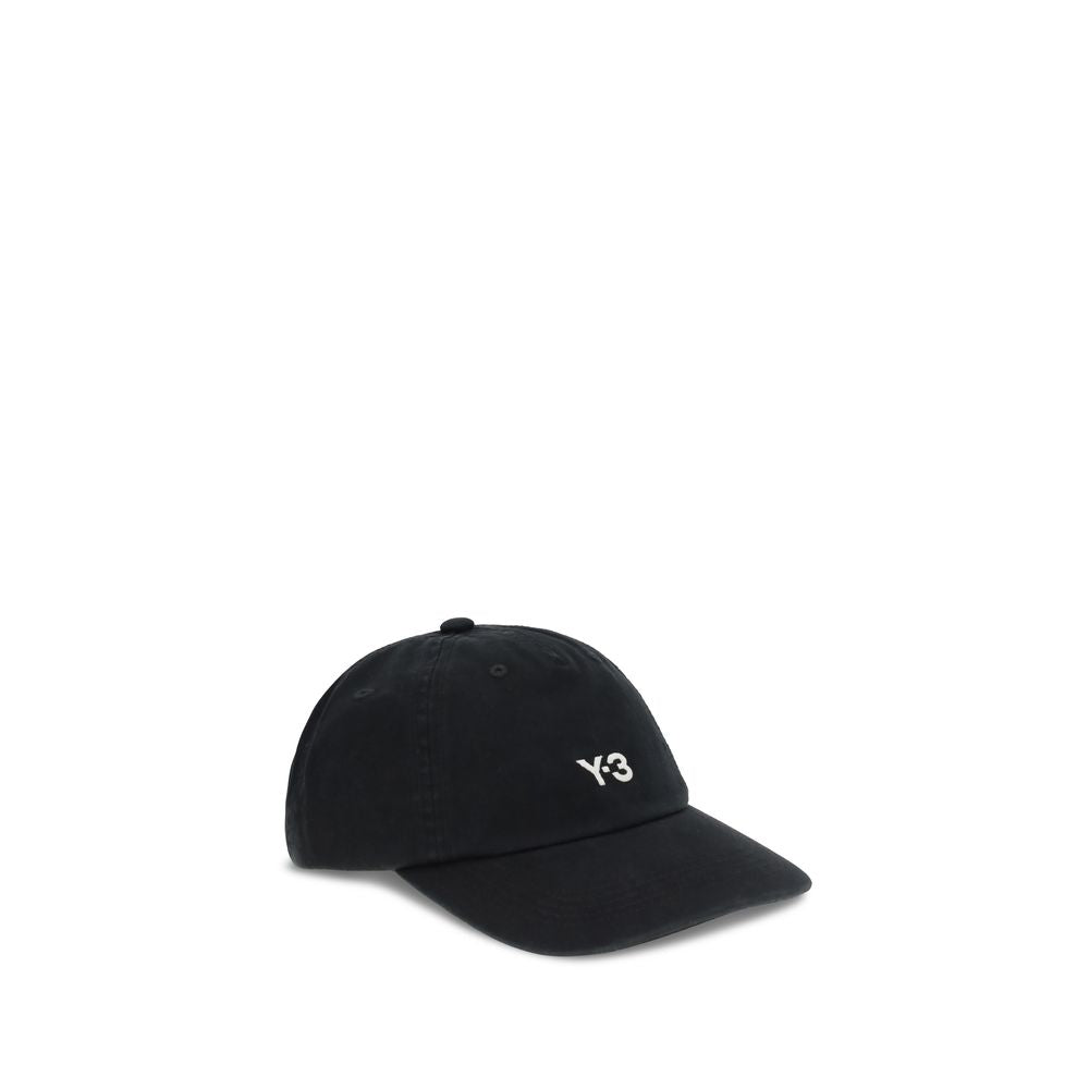 Casquette en coton noir Y-3 (casquette de baseball)