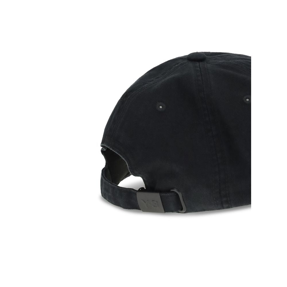 Casquette en coton noir Y-3 (casquette de baseball)