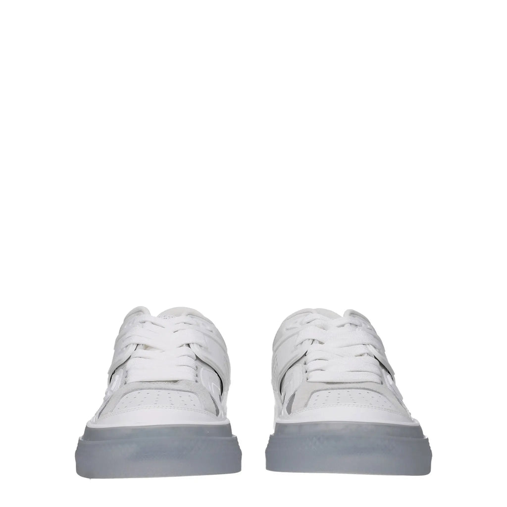 Baskets basses en cuir blanc Dolce &amp; Gabbana