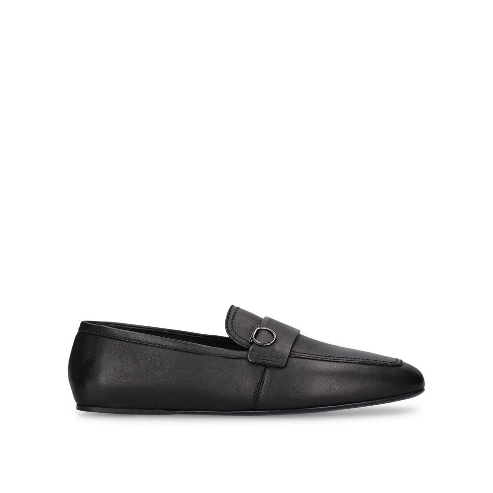 Salvatore Ferragamo Brown Calfskin Slip-On Loafers by Salvatore Ferragamo