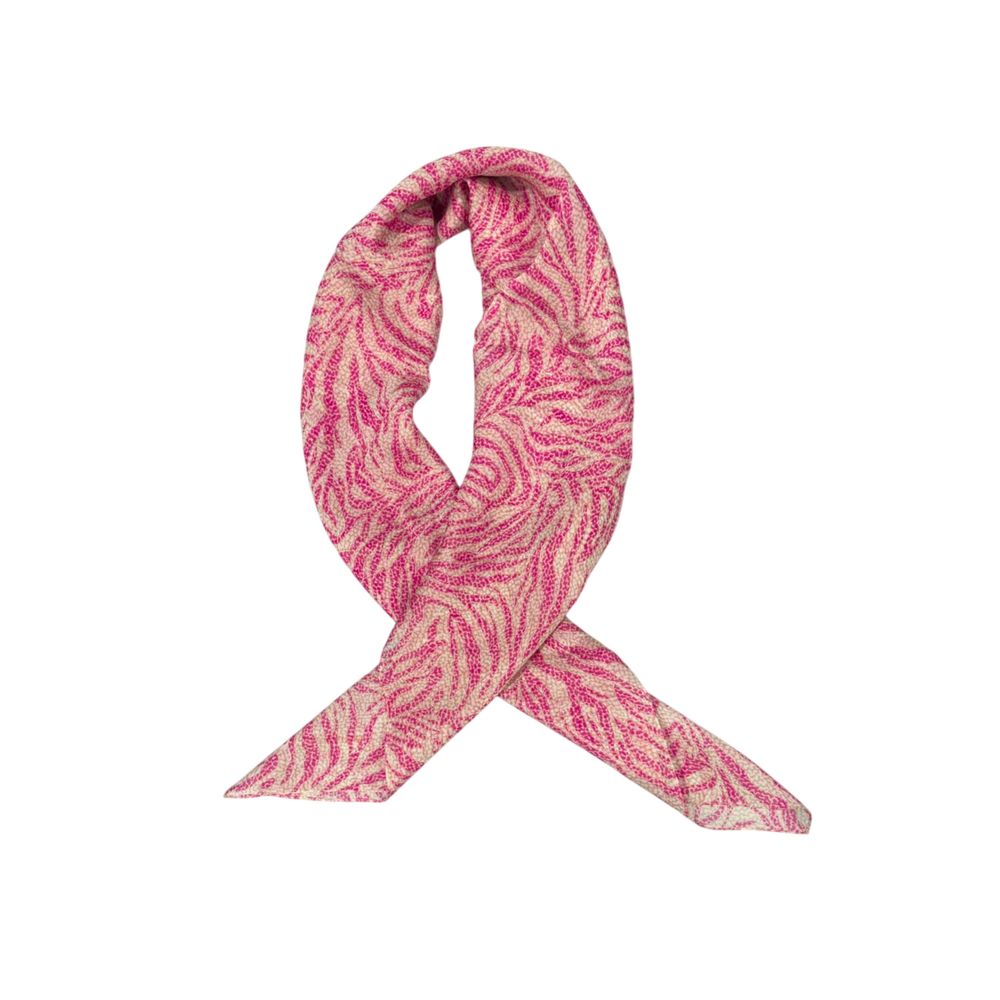 Écharpe en soie rose bourbonienne pour femme
