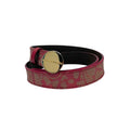 Ceinture pour femme en cuir véritable rouge bourbonien