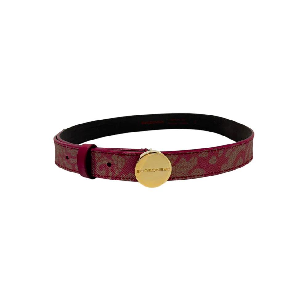 Ceinture pour femme en cuir véritable rouge bourbonien