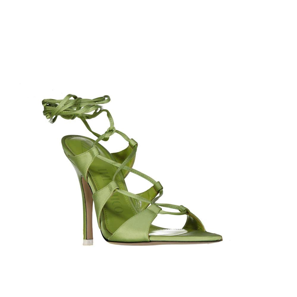 The Attico Bicolor Silk Stiletto Heel Sandals by The Attico