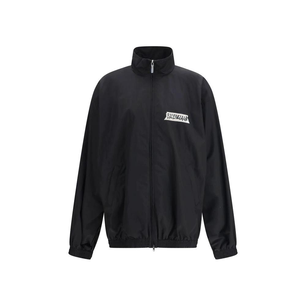 Veste Balenciaga Masking Tape Zippée Oversize – Popeline Technique SS26