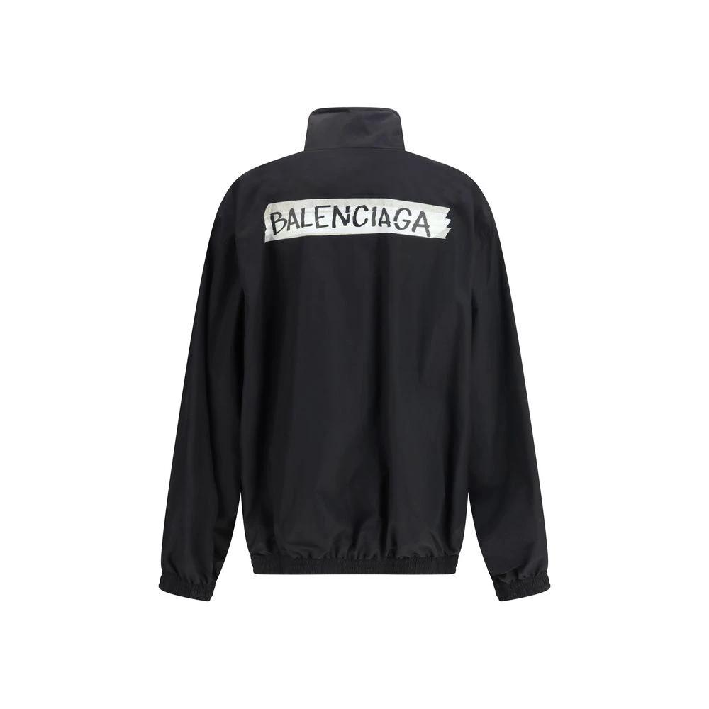 Veste Balenciaga Masking Tape Zippée Oversize – Popeline Technique SS26