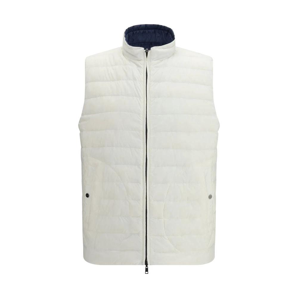 Herno White Polyamide Sleveless Jacket by Herno